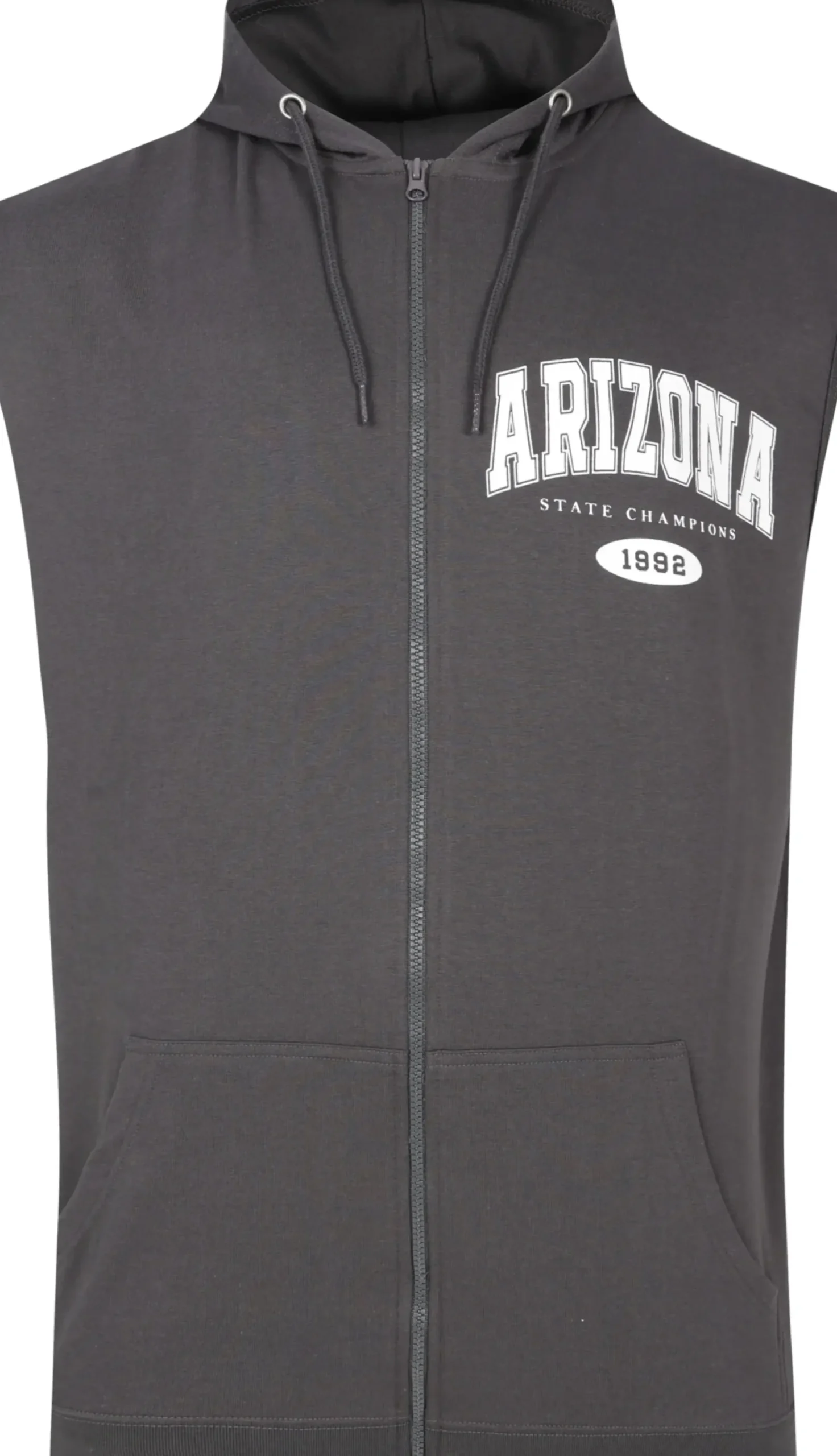 Bigdude Arizona Sleeveless Loopback Hoody Charcoal