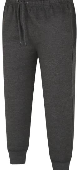 Bigdude Basic Cuffed Joggers Twin Pack Black/Charcoal