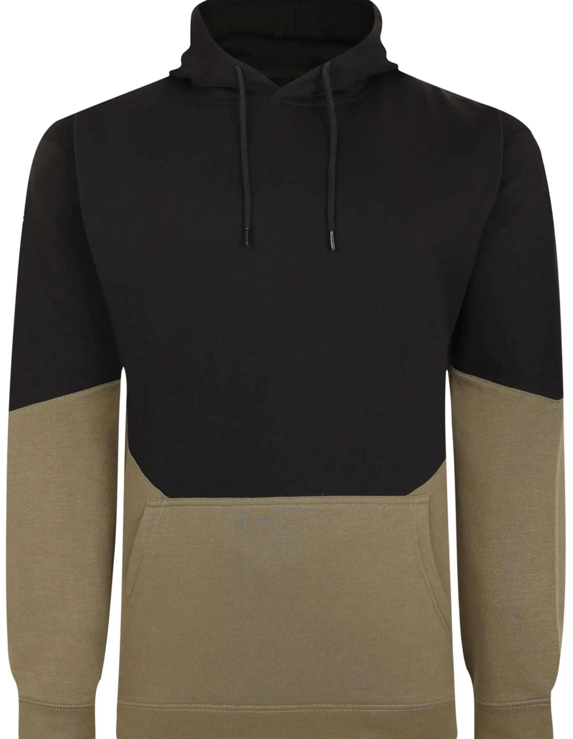 Bigdude Block Panel Hoody Black/Khaki