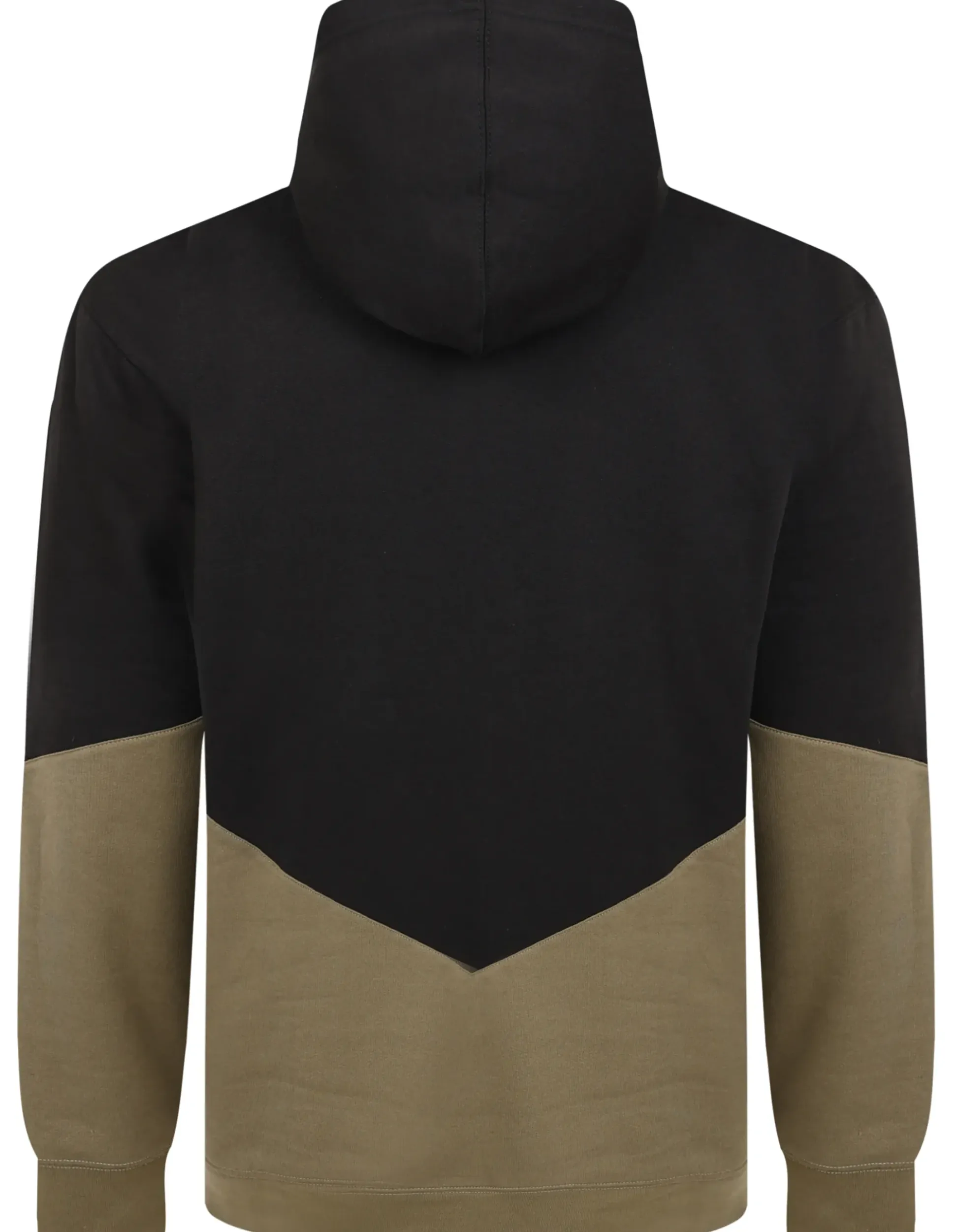 Bigdude Block Panel Hoody Black/Khaki