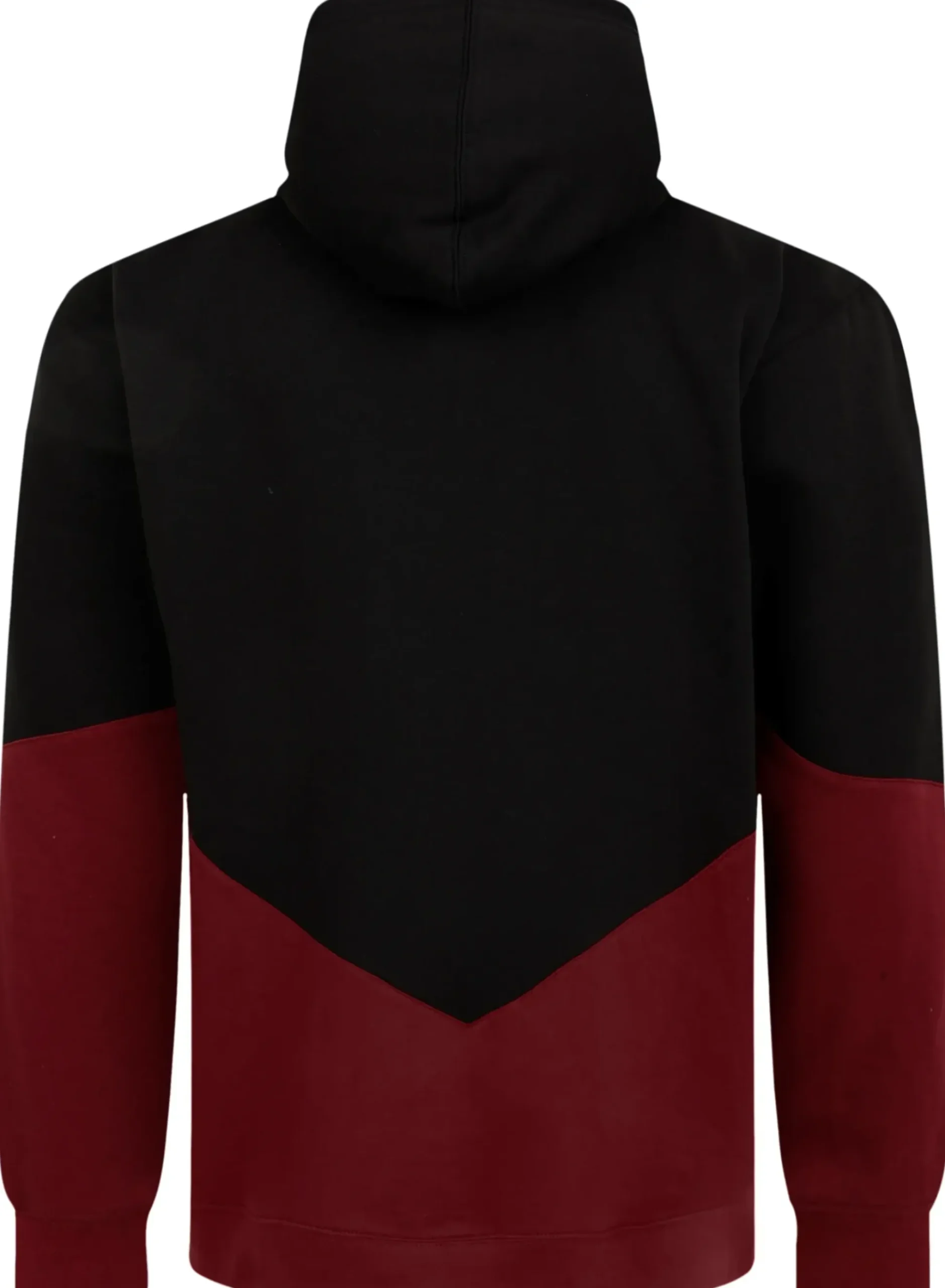 Bigdude Block Panel Hoody Black/Burgundy Tall