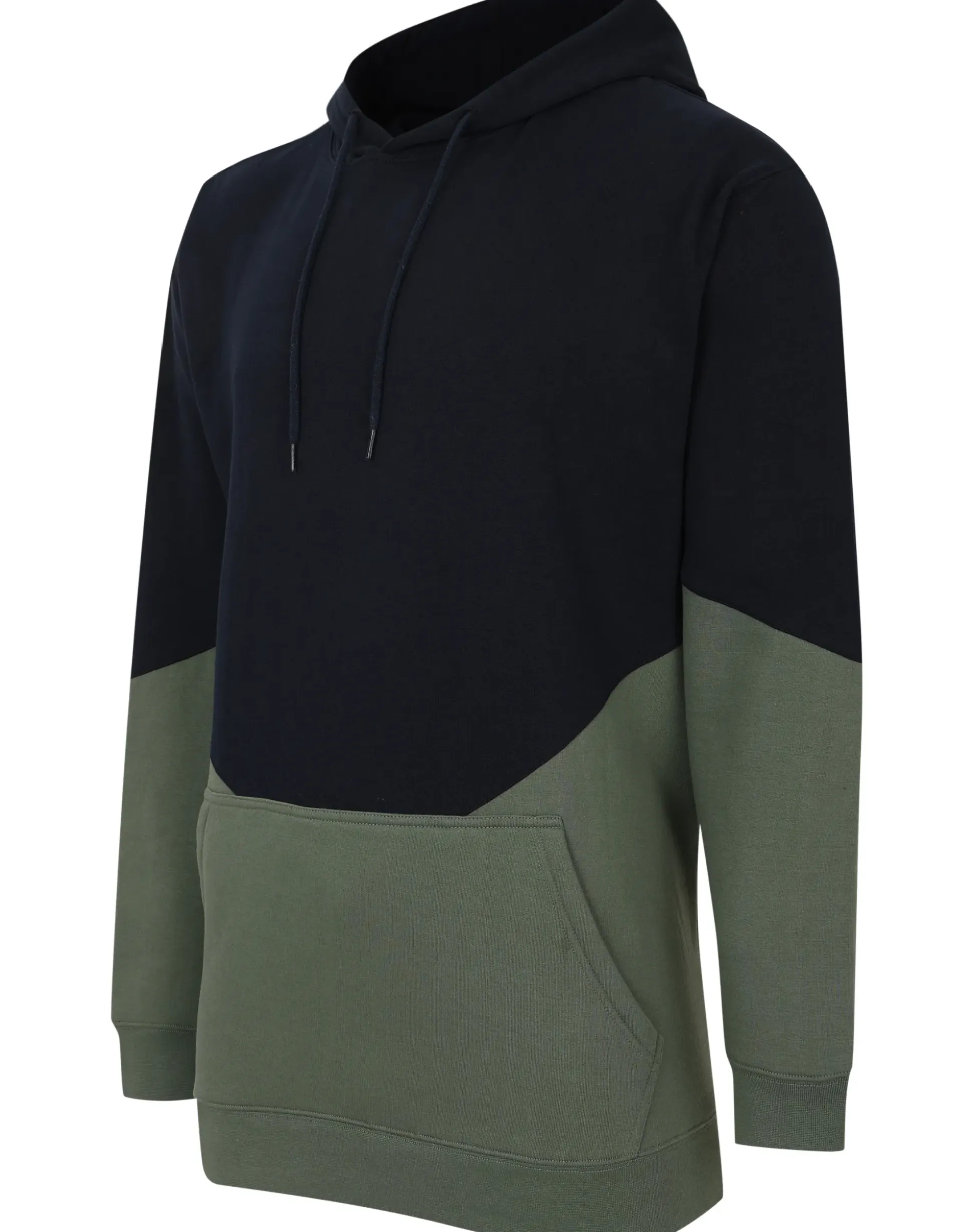 Bigdude Block Panel Hoody Navy/Sage Green Tall