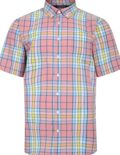 Bigdude Button Down Collar Checked Shirt Multi