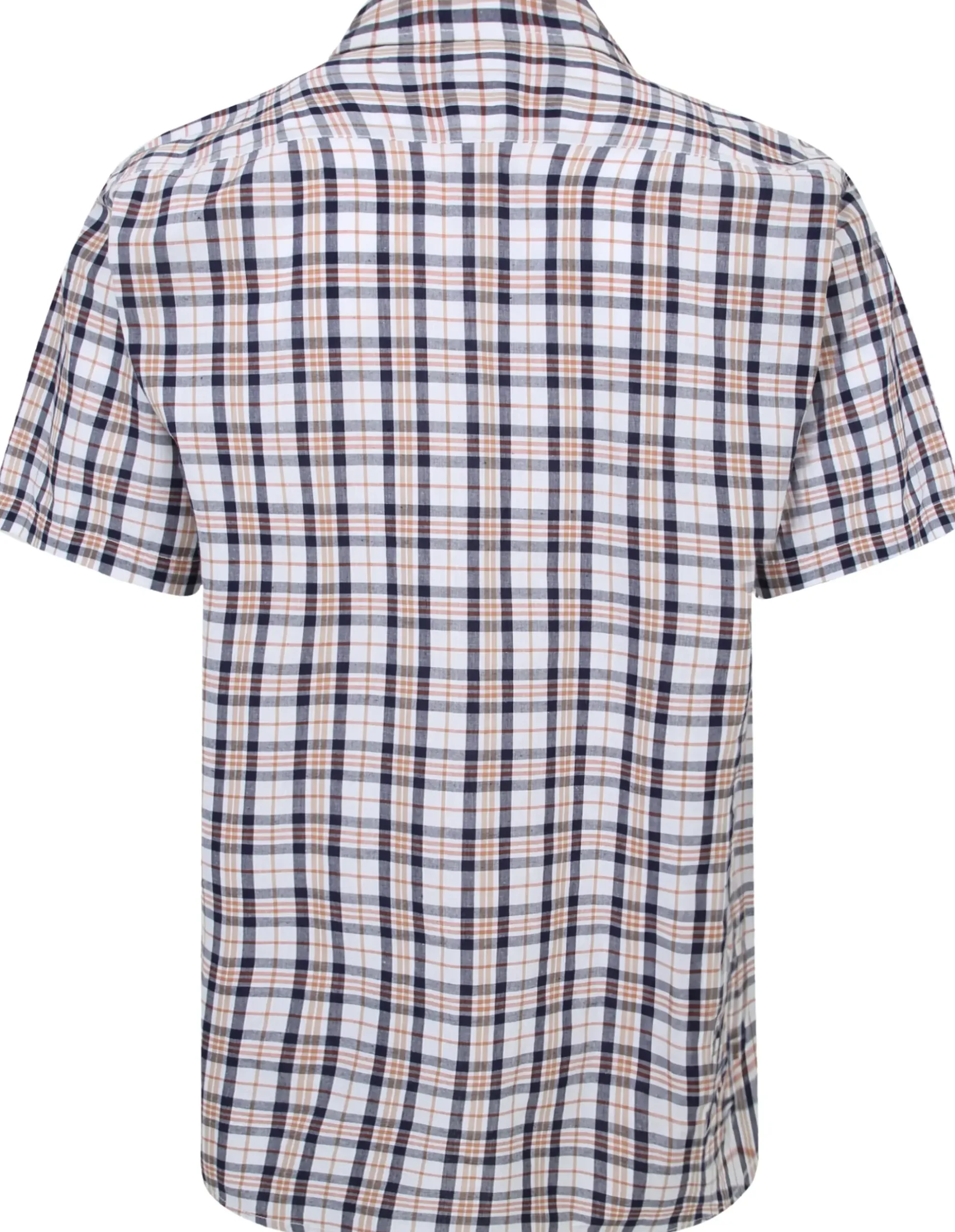 Bigdude Button Down Collar Checked Shirt Yellow/Navy Tall