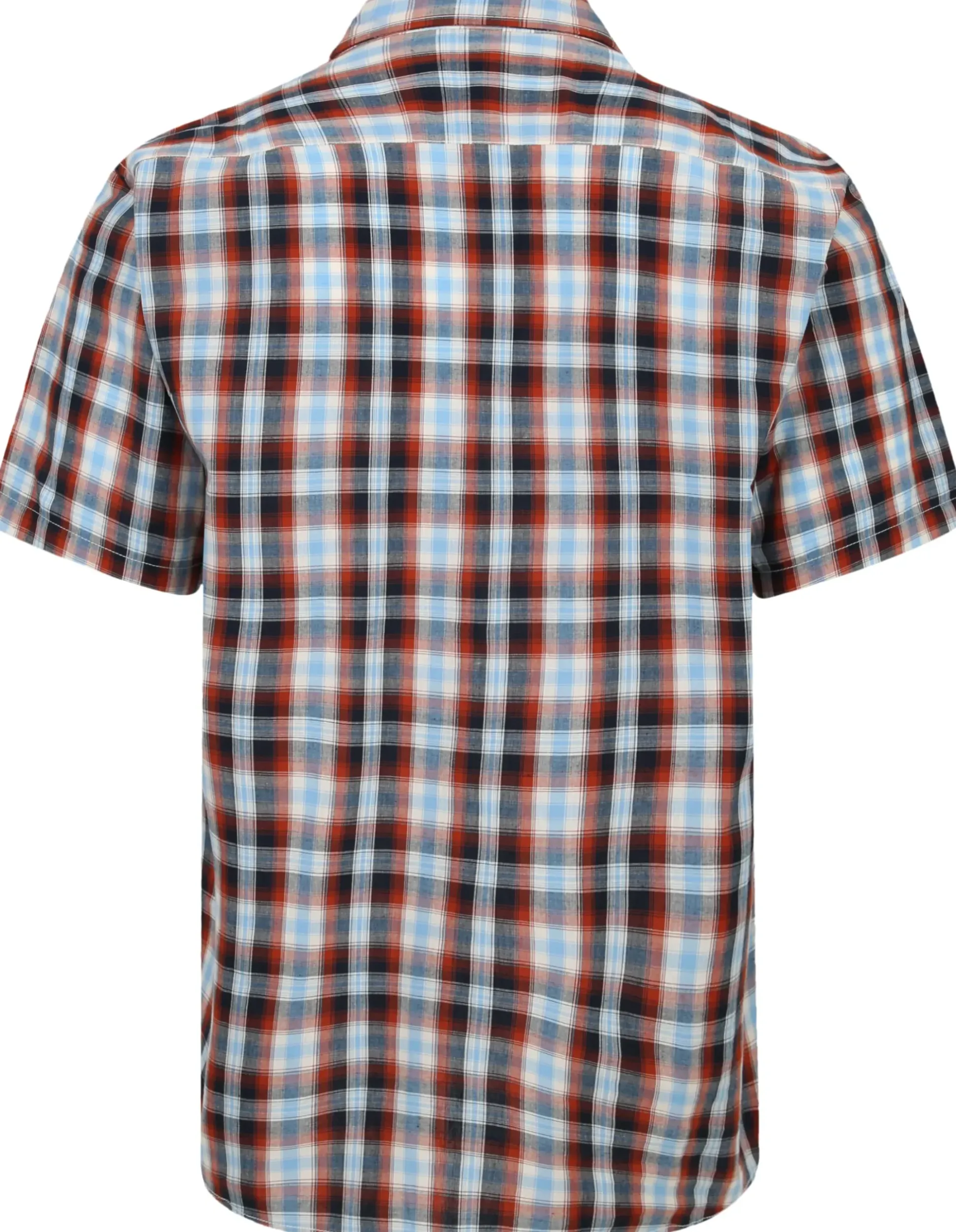 Bigdude Button Down Collar Checked Shirt Red/Navy Tall