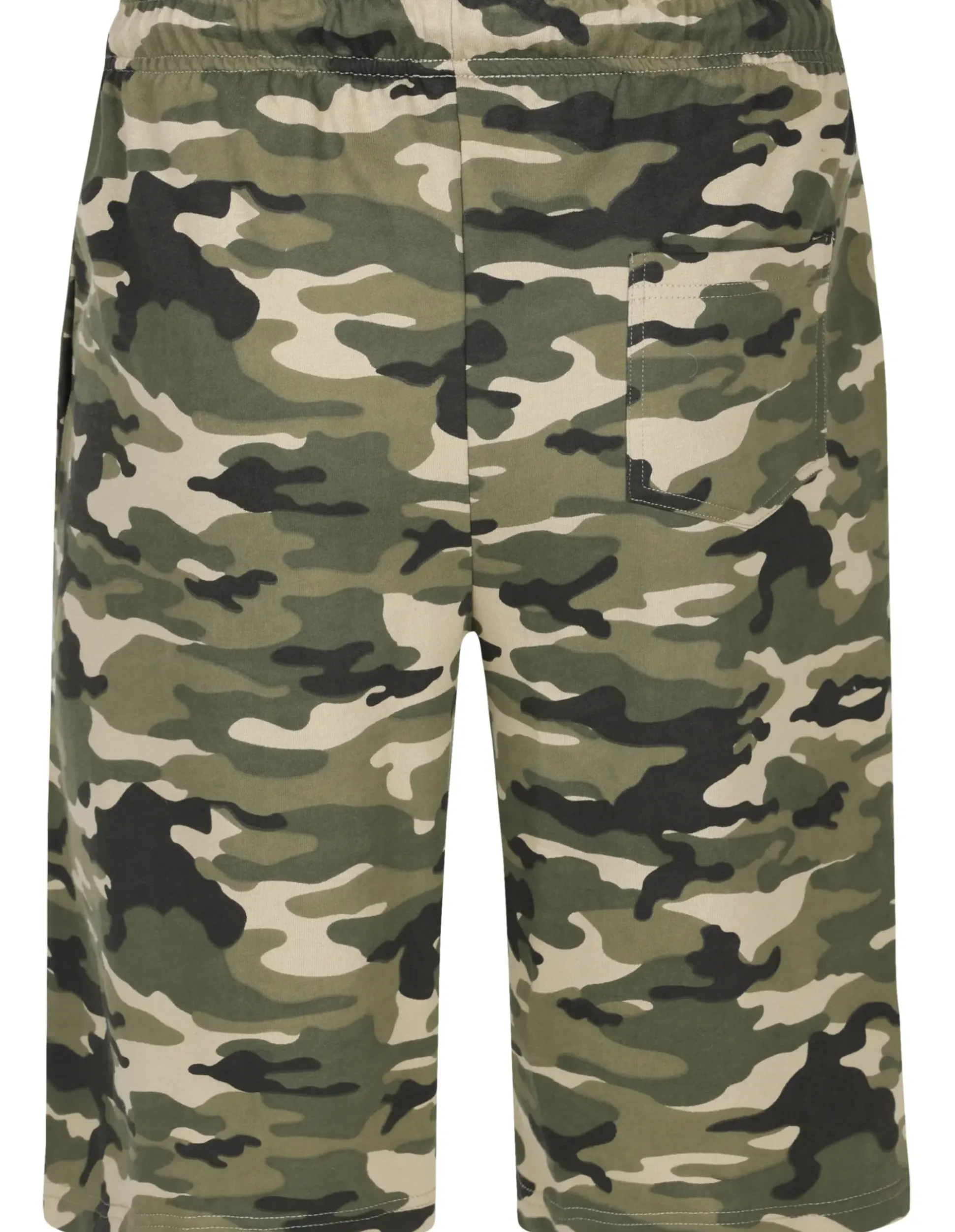 Bigdude Camo Loop Back Shorts Khaki