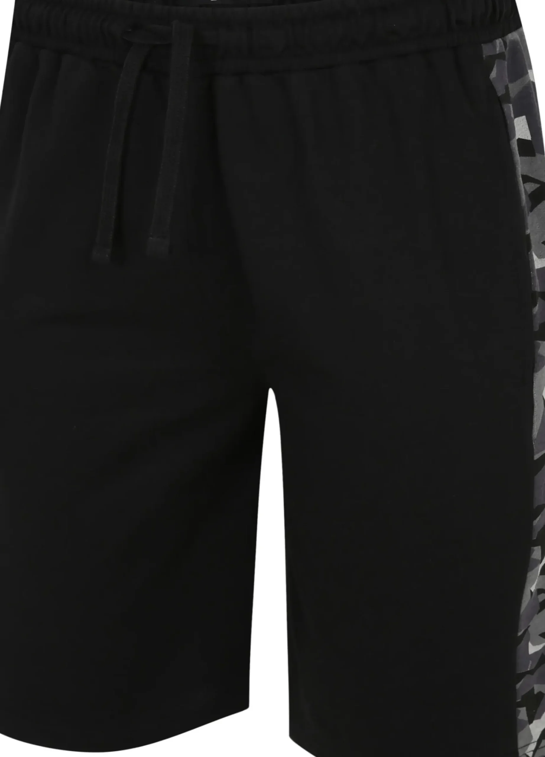 Bigdude Camo Side Panel Loopback Jogger Shorts Black