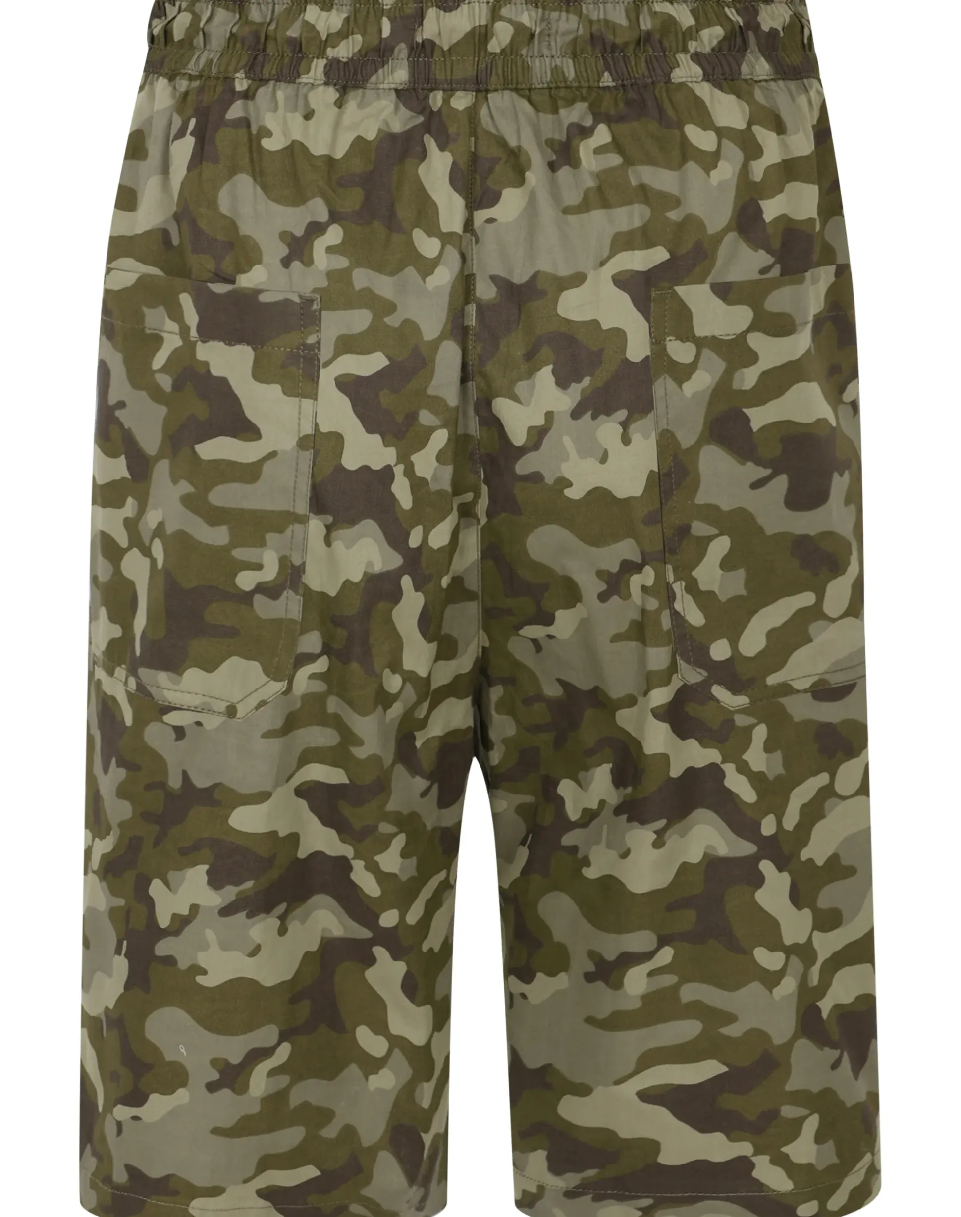 Bigdude Camouflage Print Cotton Shorts Khaki