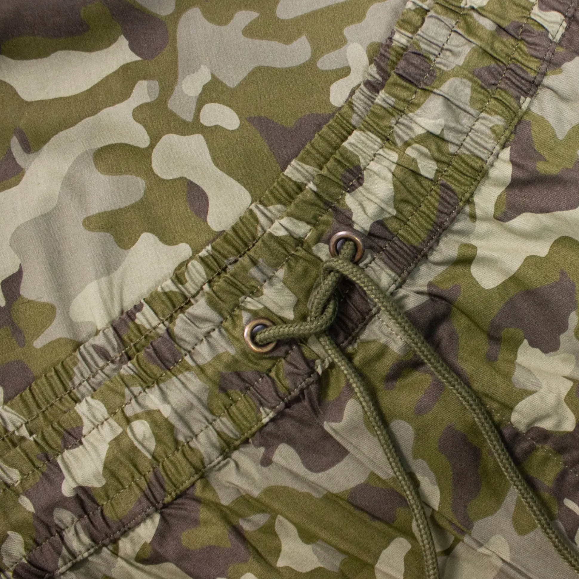 Bigdude Camouflage Print Cotton Shorts Khaki