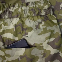 Bigdude Camouflage Print Cotton Shorts Khaki