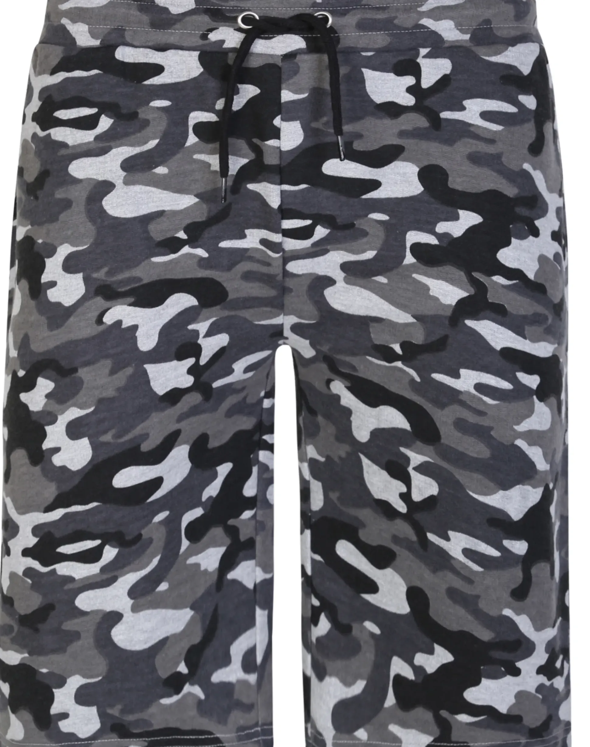 Bigdude Camouflage Print Jogger Shorts Charcoal