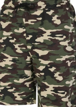 Bigdude Camouflage Print Jogger Shorts Khaki