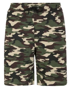 Bigdude Camouflage Print Jogger Shorts Khaki