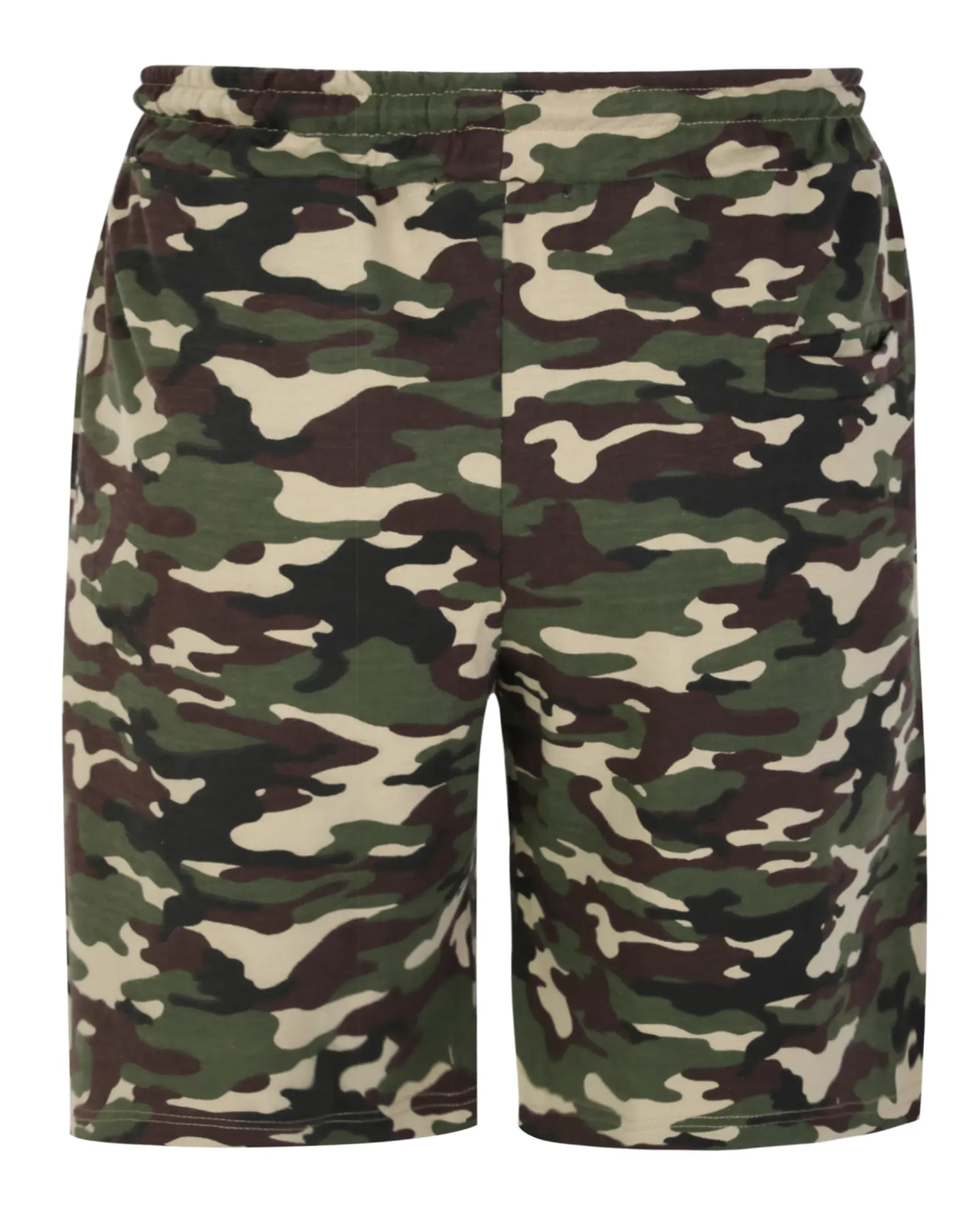 Bigdude Camouflage Print Jogger Shorts Khaki