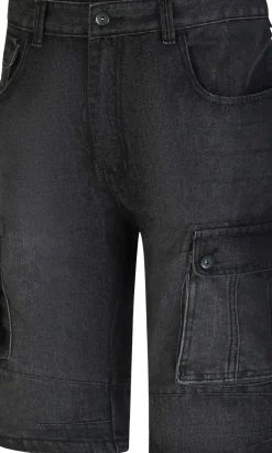 Bigdude Cargo Denim Shorts Black