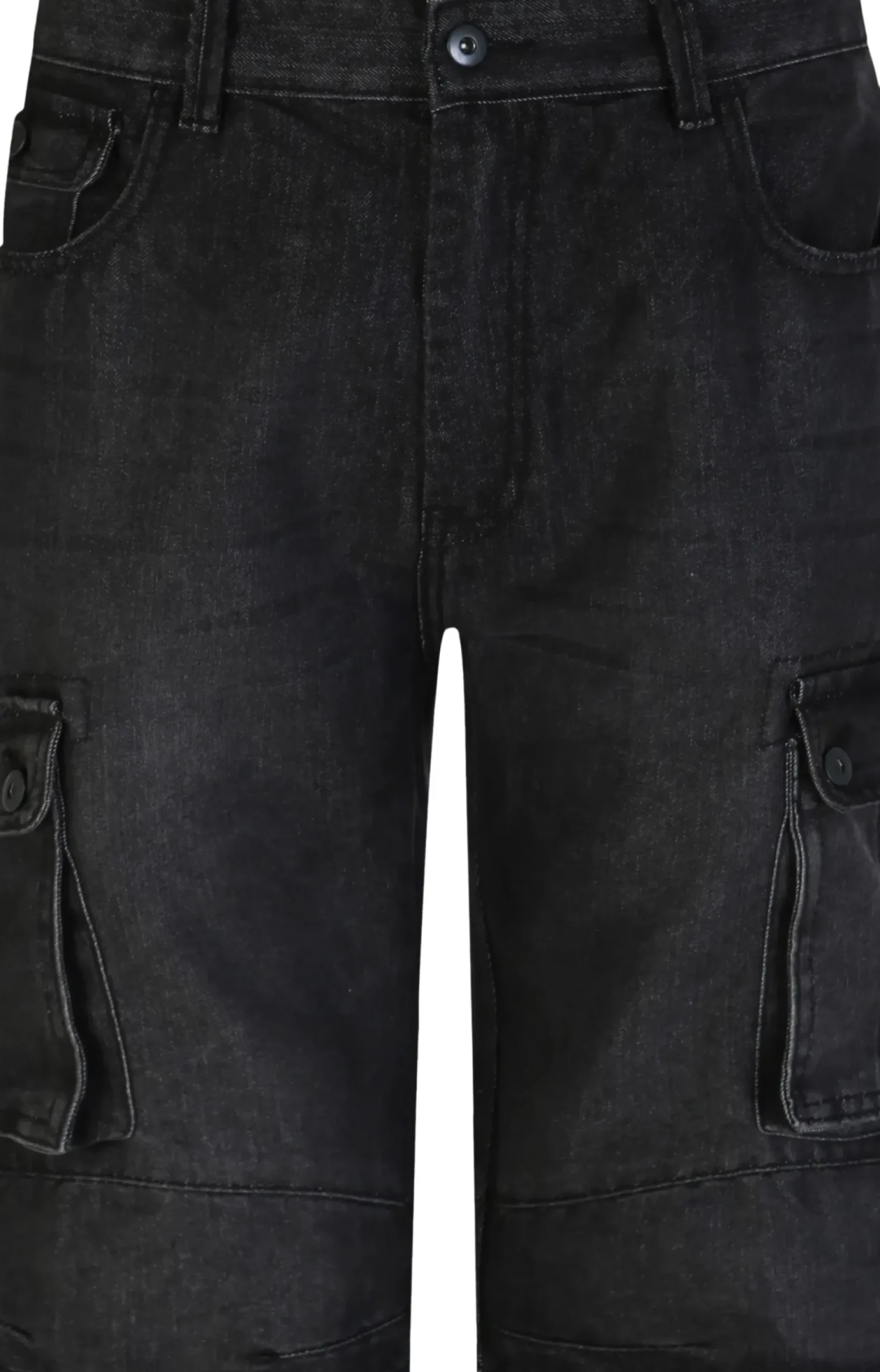 Bigdude Cargo Denim Shorts Black