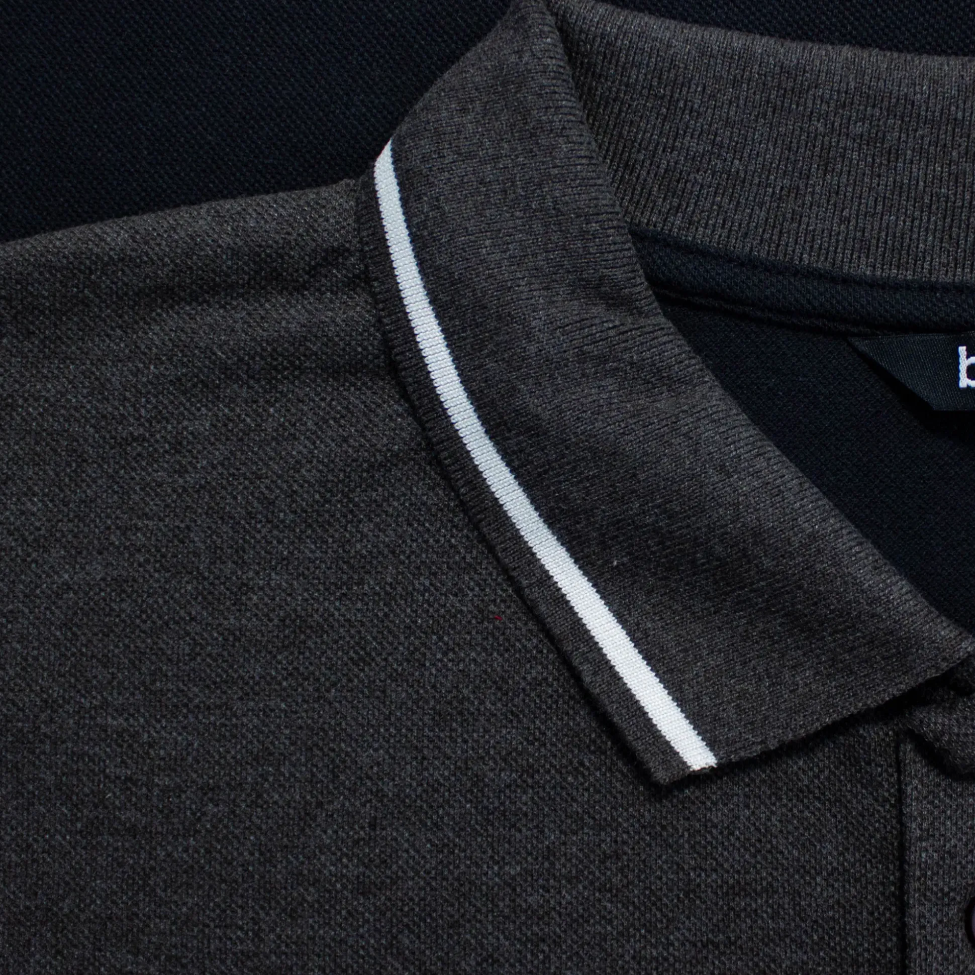 Bigdude Chevron Polo Shirt Black/Charcoal