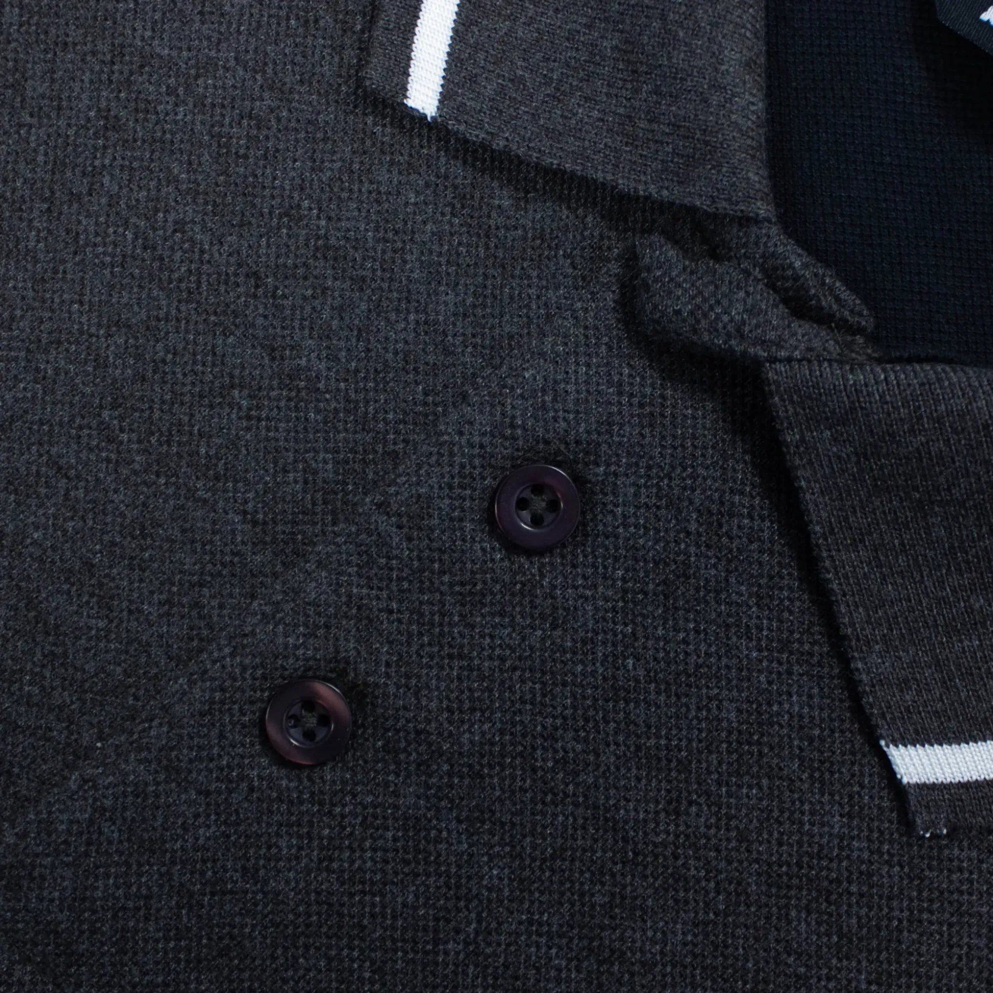 Bigdude Chevron Polo Shirt Black/Charcoal