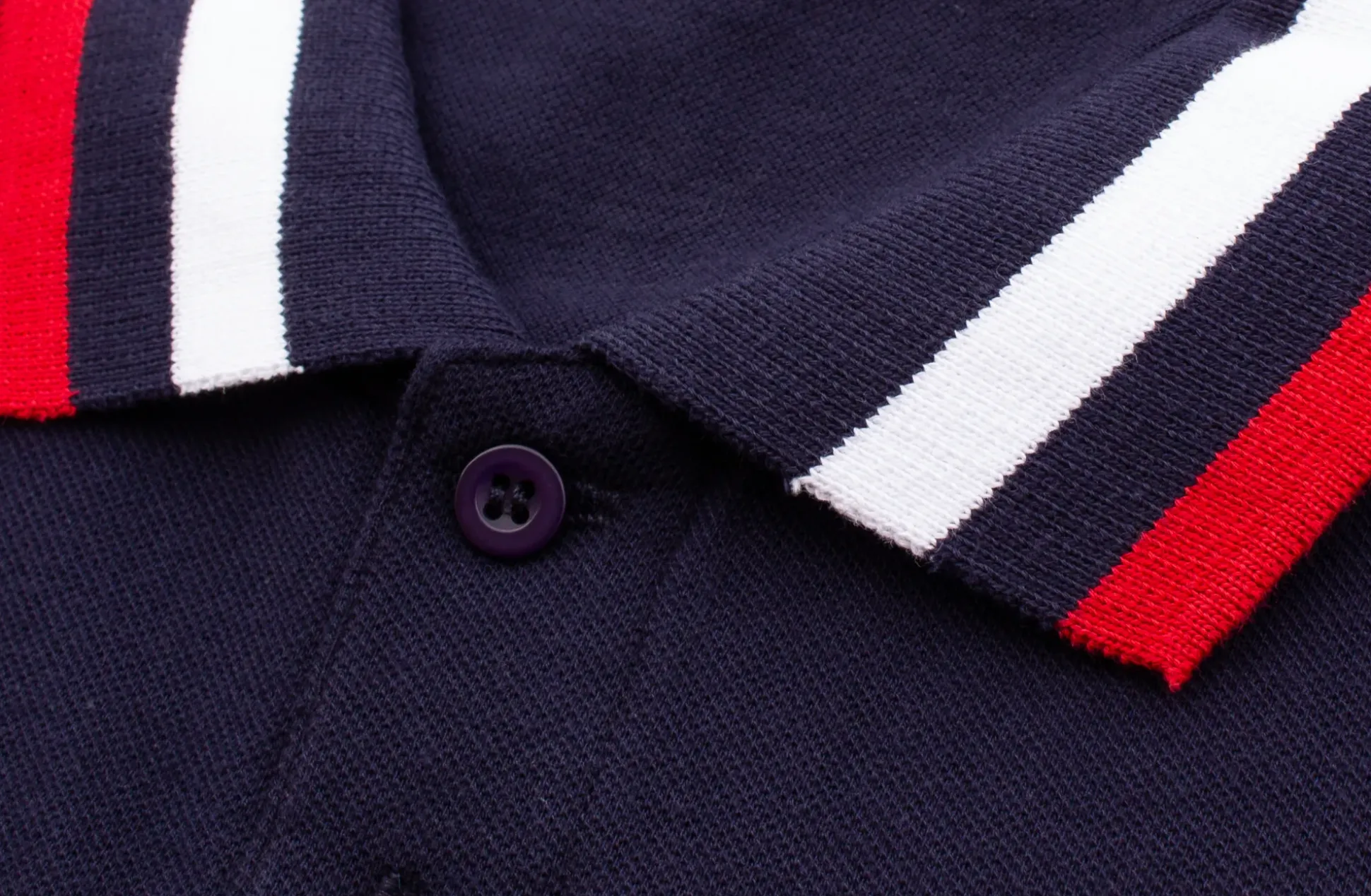 Bigdude Chunky Tipped Polo Shirt Navy