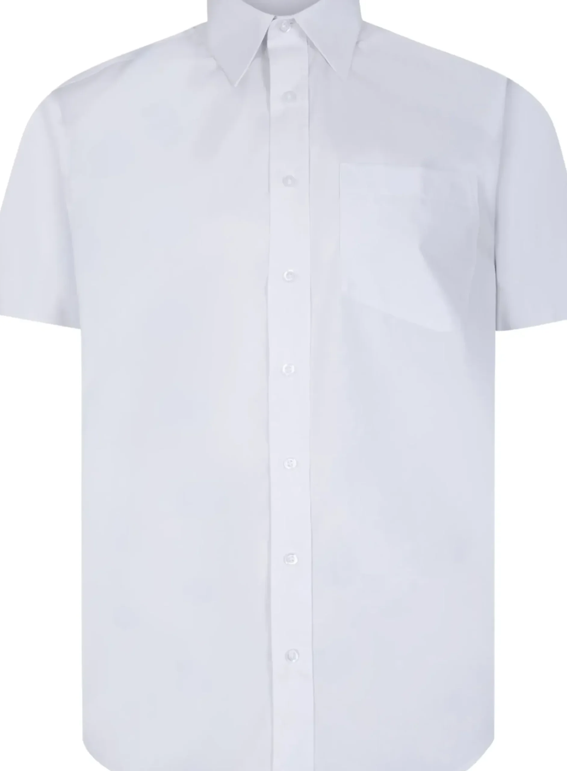 Bigdude Classic Short Sleeve Poplin Shirt White