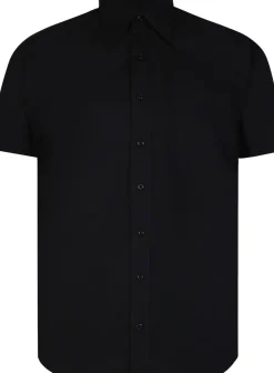 Bigdude Classic Short Sleeve Poplin Shirt Black
