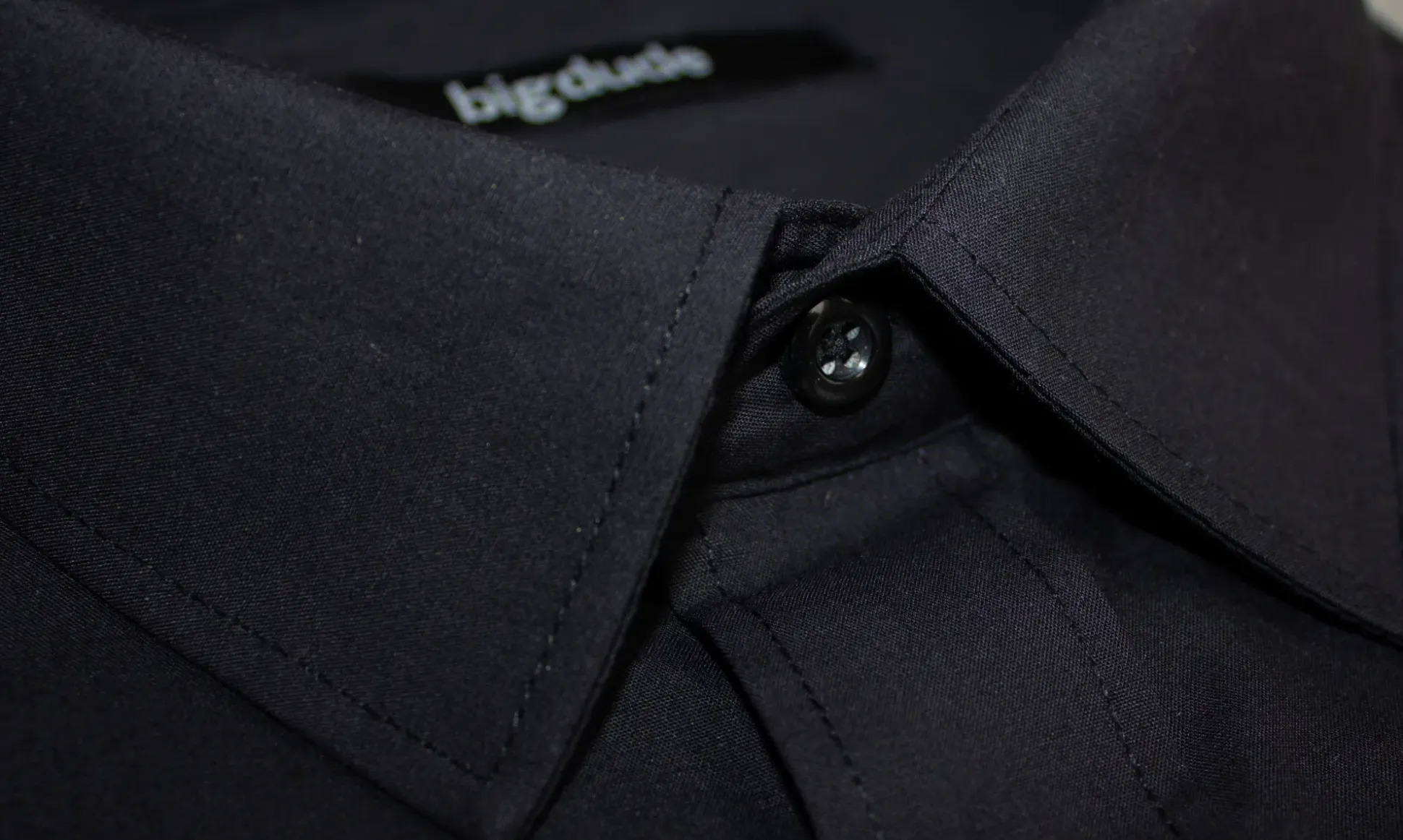 Bigdude Classic Short Sleeve Poplin Shirt Black