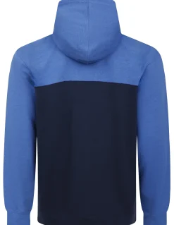 Bigdude Color Block Zipped Hoody Navy/Royal Blue Tall