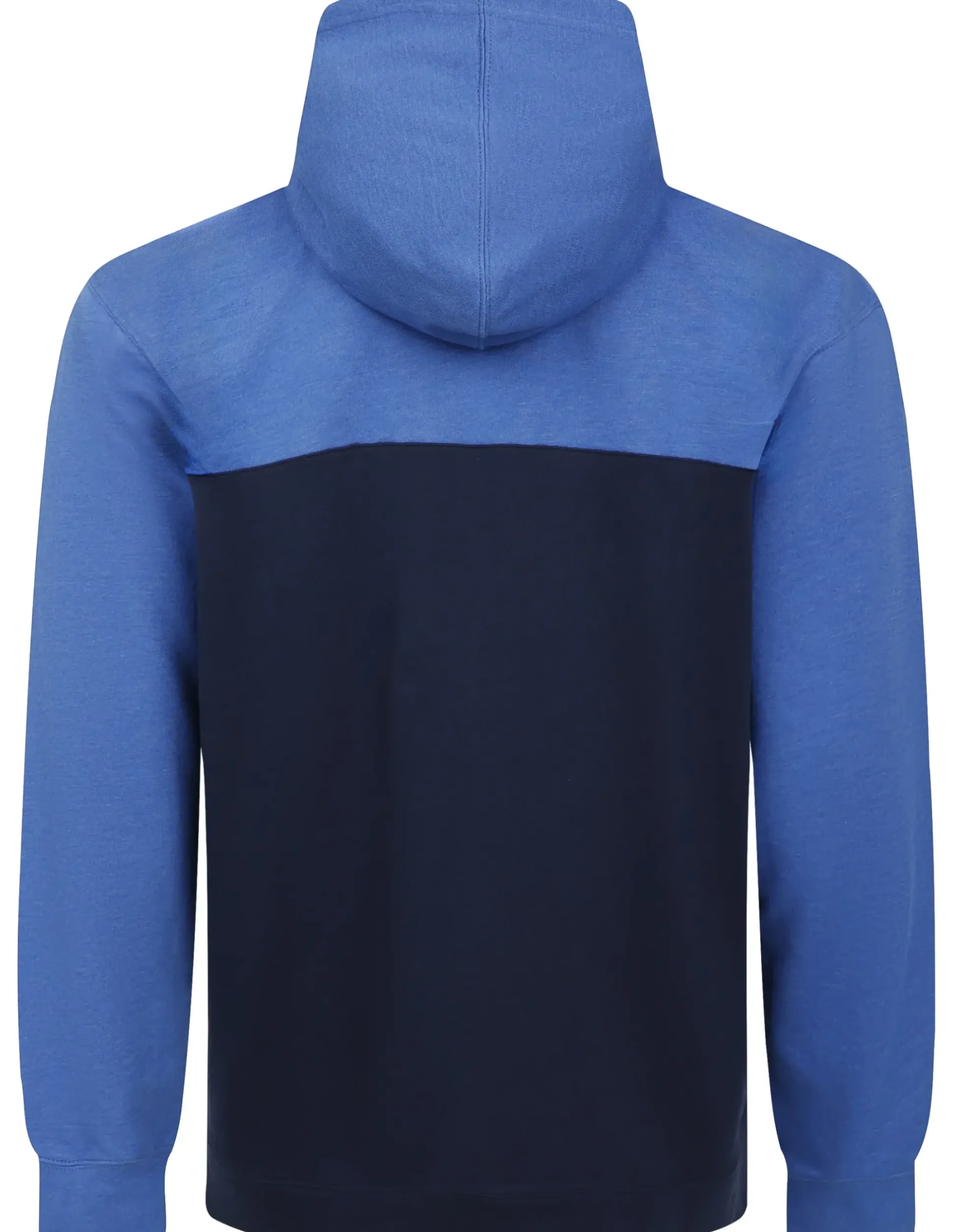 Bigdude Color Block Zipped Hoody Navy/Royal Blue Tall