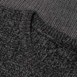 Bigdude Colour Block Knitted Jumper Charcoal Marl