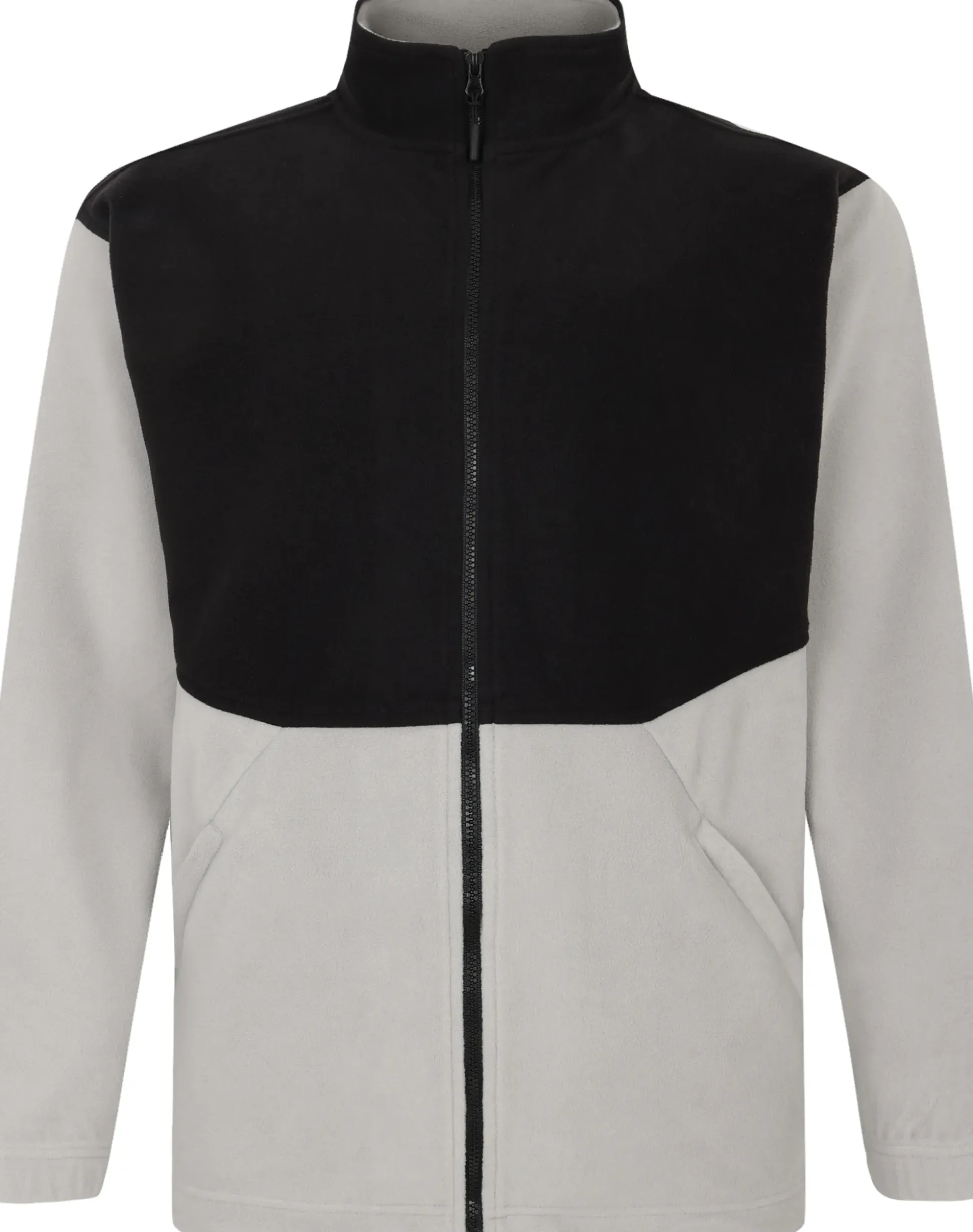 Bigdude Colour Block Lightweight Fleece Jacket Black