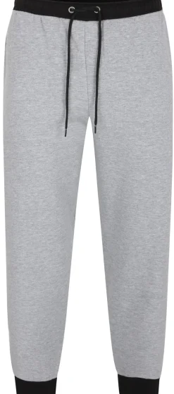 Bigdude Contrast Joggers Grey Marl/Black