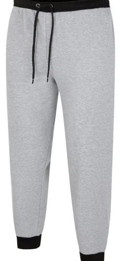 Bigdude Contrast Joggers Grey Marl/Black