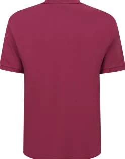 Bigdude Contrast Placket Polo Shirt Mauve