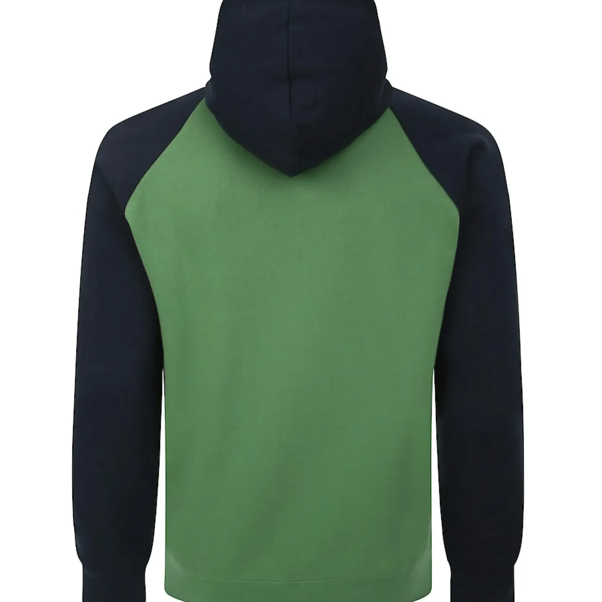 Bigdude Contrast Raglan Full Zip Hoody Deep Green