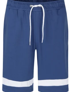 Bigdude Contrast Stripe Loopback Shorts Deep Blue