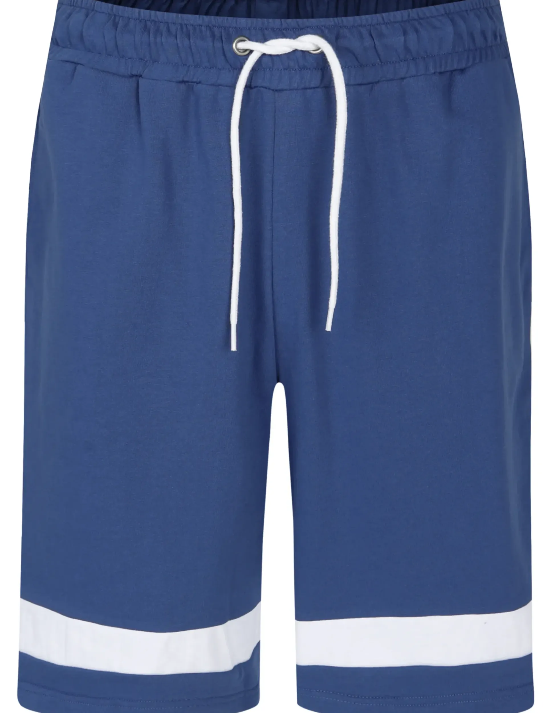 Bigdude Contrast Stripe Loopback Shorts Deep Blue
