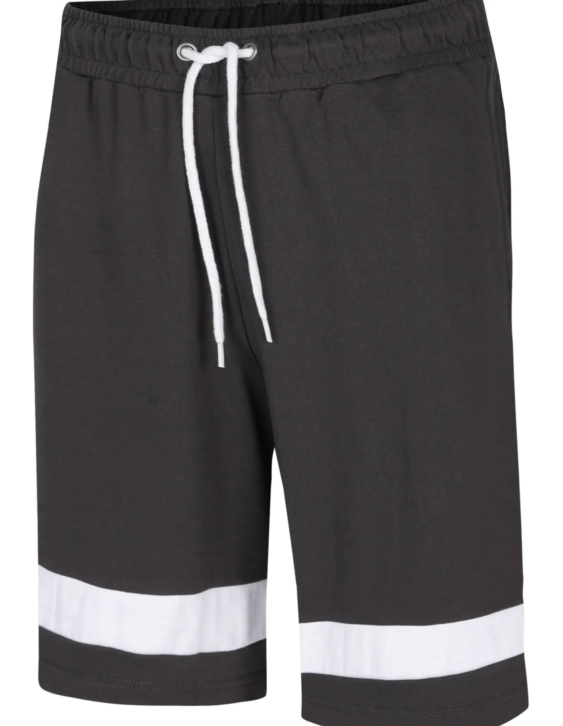 Bigdude Contrast Stripe Loopback Shorts Charcoal