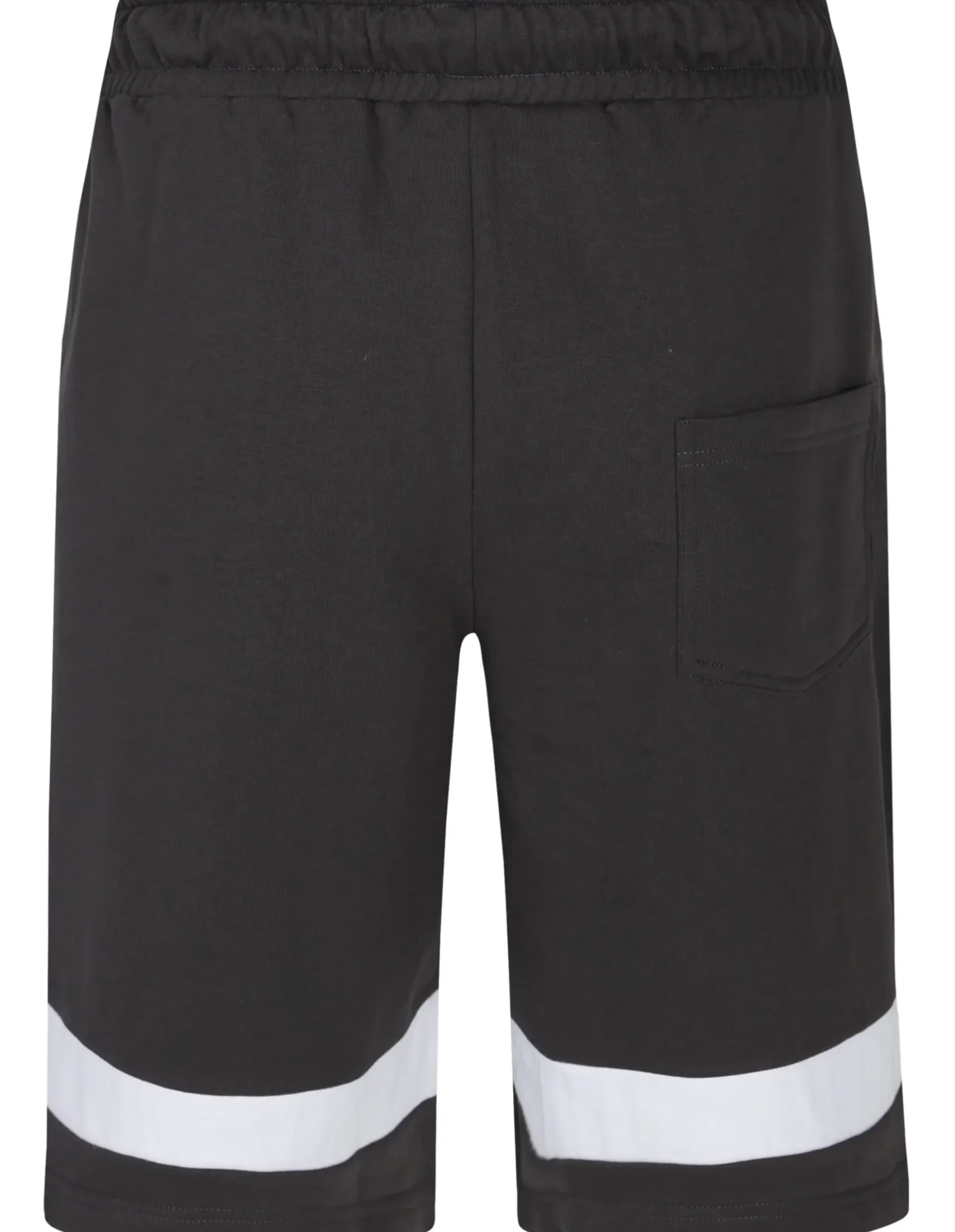 Bigdude Contrast Stripe Loopback Shorts Charcoal