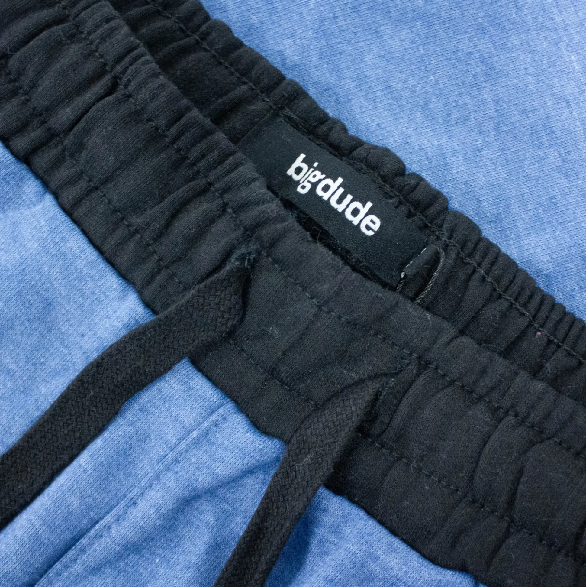 Bigdude Contrast Sweat Shorts Denim Marl