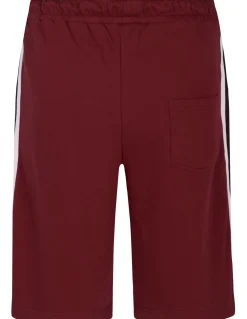 Bigdude Contrast Tape Loop Back Shorts Burgundy