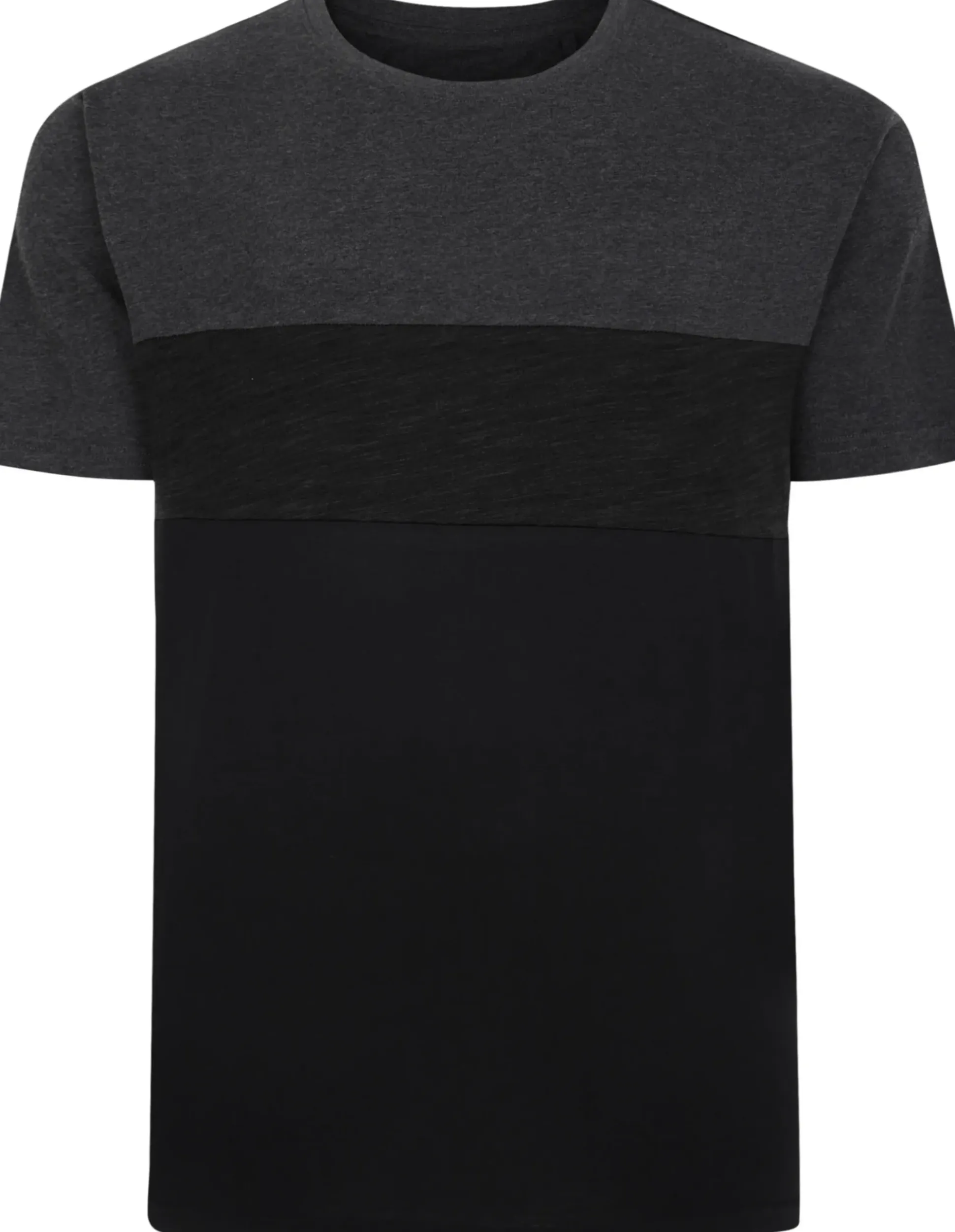 Bigdude Cut & Sew Space Dye T-Shirt Charcoal