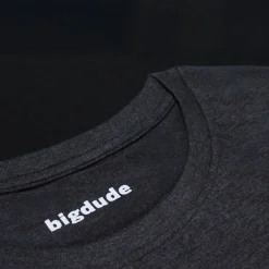 Bigdude Cut & Sew Space Dye T-Shirt Charcoal