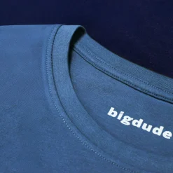 Bigdude Cut & Sew Space Dye T-Shirt Navy