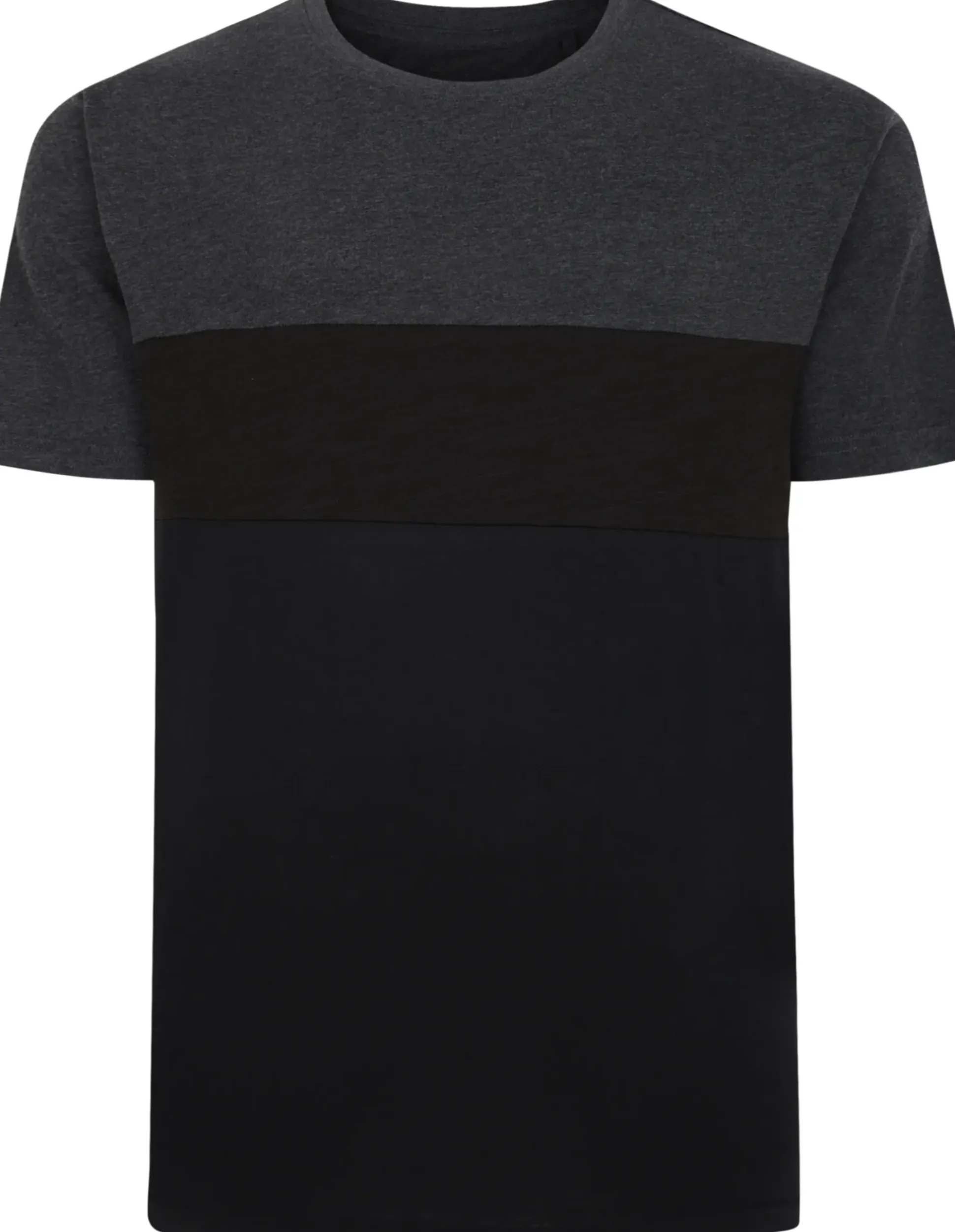 Bigdude Cut & Sew Space Dye T-Shirt Charcoal Tall