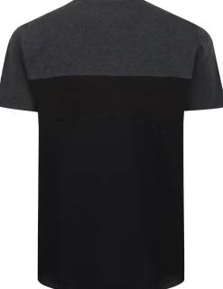 Bigdude Cut & Sew Space Dye T-Shirt Charcoal Tall