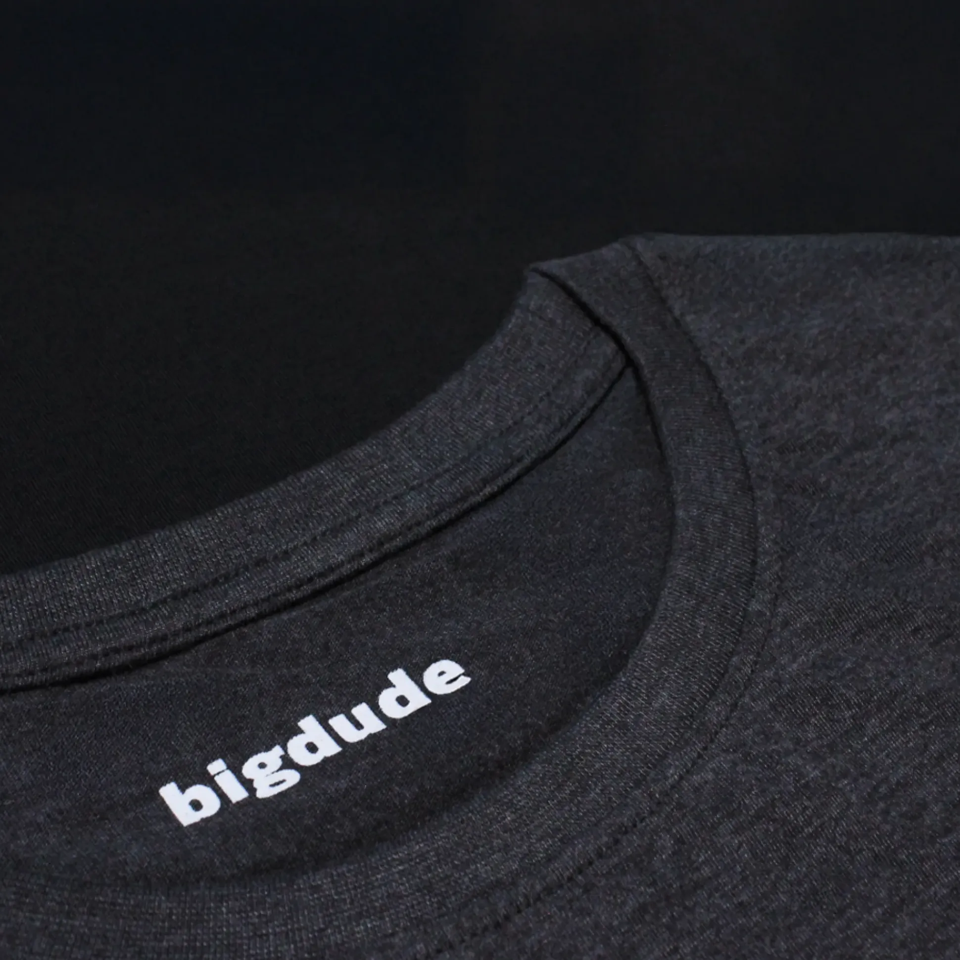 Bigdude Cut & Sew Space Dye T-Shirt Charcoal Tall