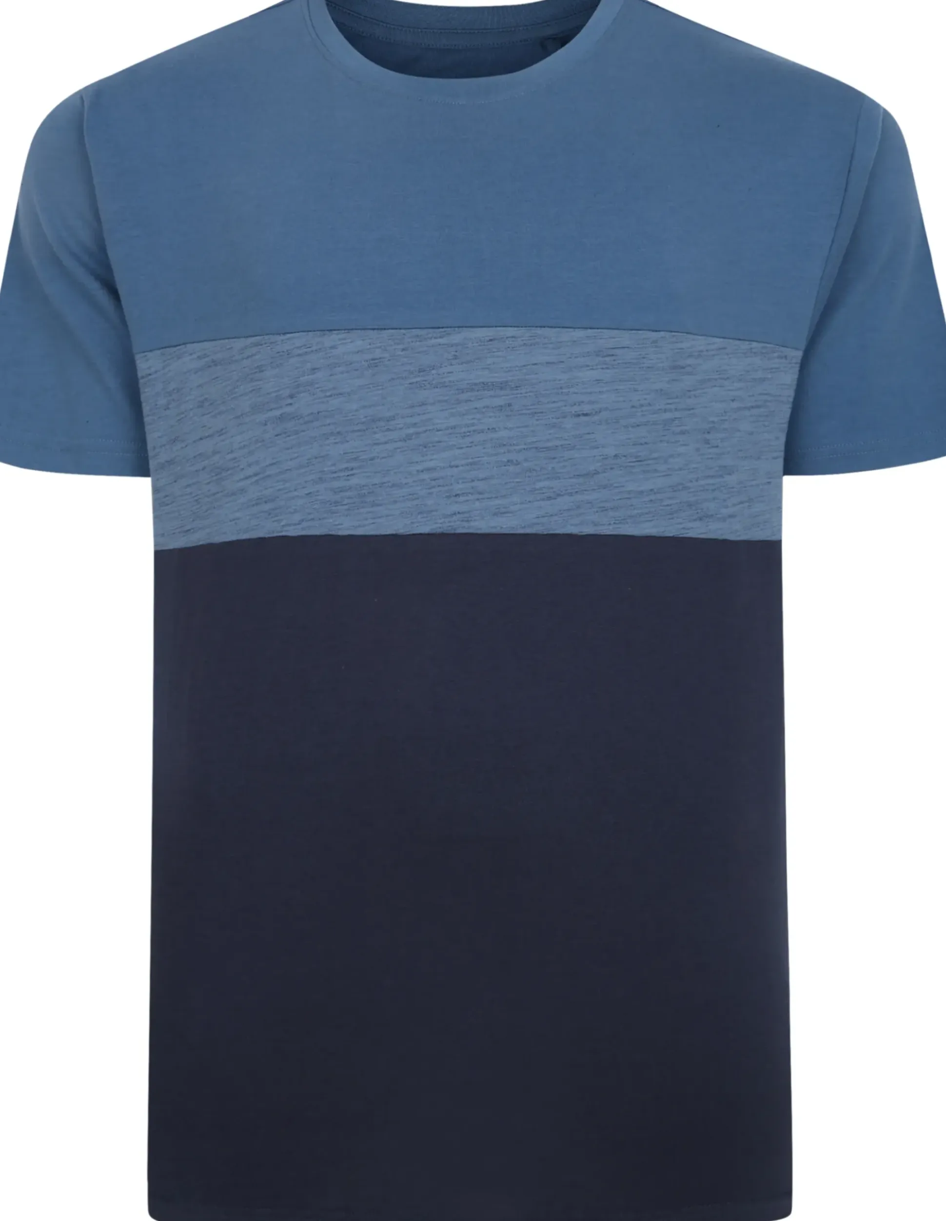 Bigdude Cut & Sew Space Dye T-Shirt Navy Tall