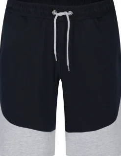Bigdude Cut and Sew Loop Back Shorts Navy Grey Marl