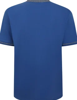 Bigdude Designer Collar Polo Deep Blue