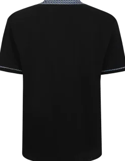 Bigdude Designer Collar Polo Black Tall